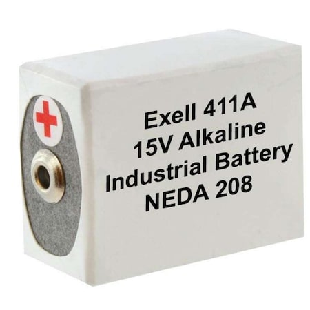 Exell Battery 411A Alkaline 15V Battery Replaces NEDA 208, 10F20, BLR121 411A